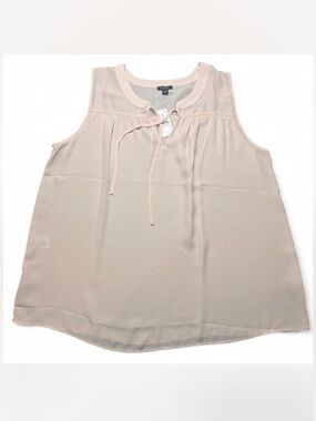 Ann Taylor Light Pink Sleeveless  Top, L NWT